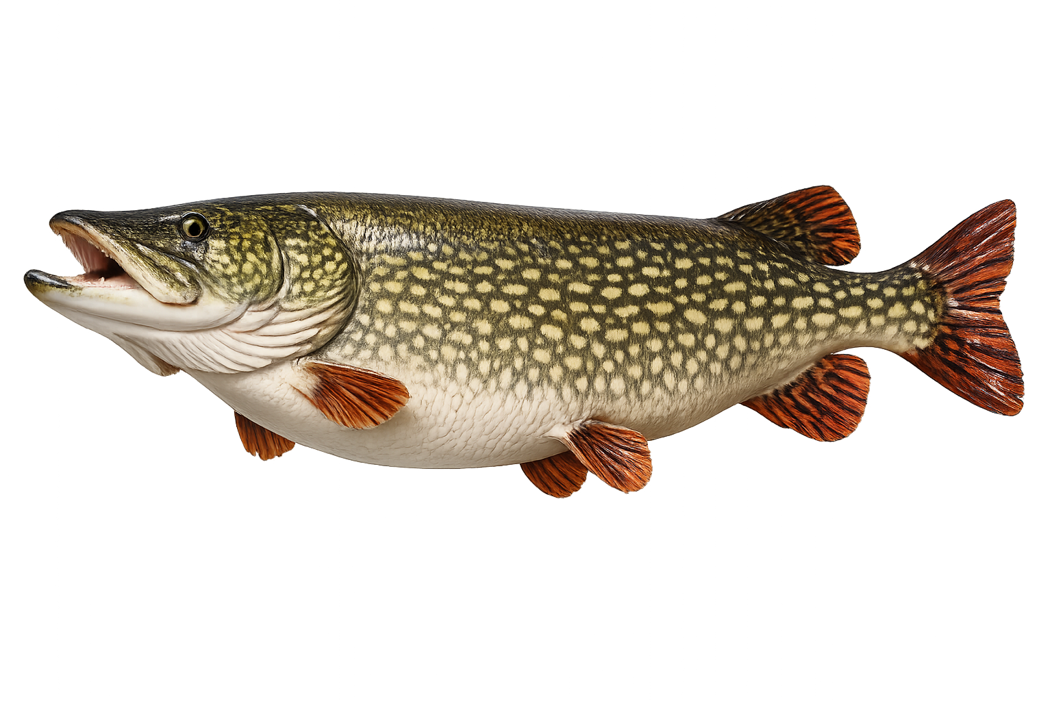 48 in Northern Pike illustration in the trophy profile